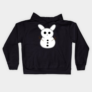 Snow Bunny snowman Kids Hoodie